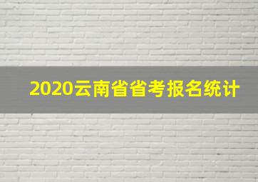 2020云南省省考报名统计