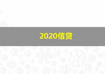 2020信贷