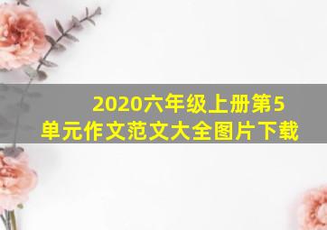 2020六年级上册第5单元作文范文大全图片下载