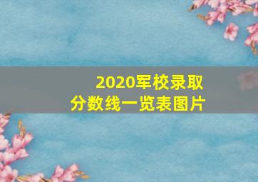 2020军校录取分数线一览表图片