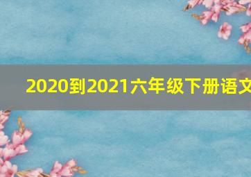 2020到2021六年级下册语文