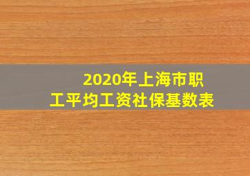 2020年上海市职工平均工资社保基数表