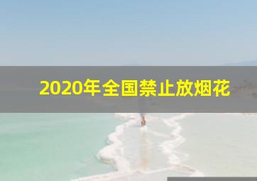 2020年全国禁止放烟花