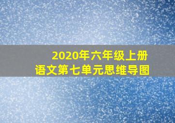 2020年六年级上册语文第七单元思维导图