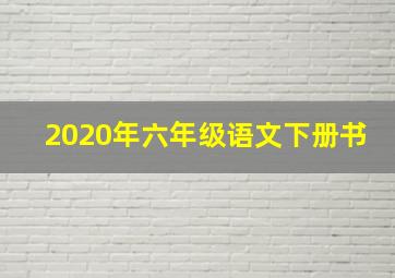 2020年六年级语文下册书