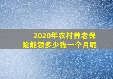 2020年农村养老保险能领多少钱一个月呢