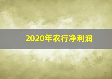 2020年农行净利润