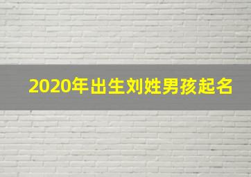 2020年出生刘姓男孩起名