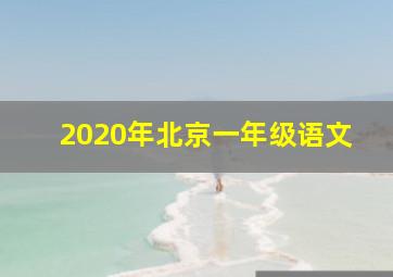 2020年北京一年级语文