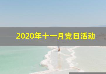 2020年十一月党日活动