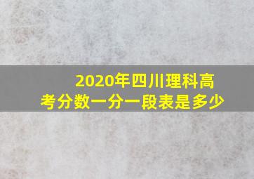 2020年四川理科高考分数一分一段表是多少