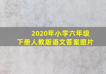 2020年小学六年级下册人教版语文答案图片