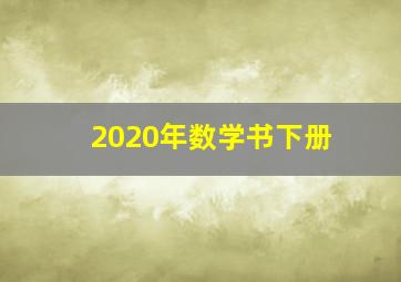 2020年数学书下册