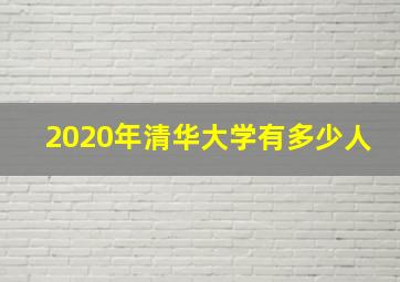 2020年清华大学有多少人