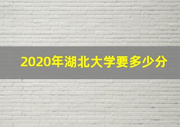 2020年湖北大学要多少分