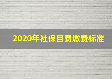 2020年社保自费缴费标准