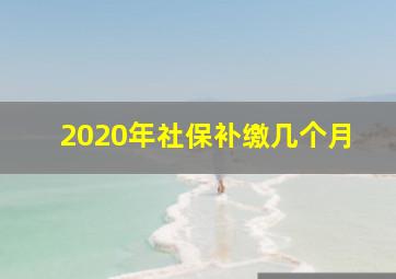 2020年社保补缴几个月