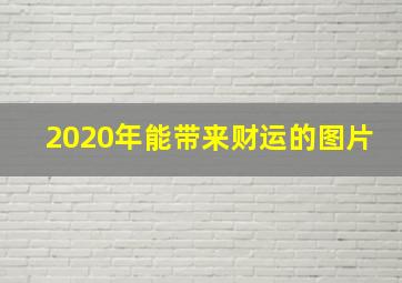 2020年能带来财运的图片