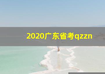 2020广东省考qzzn