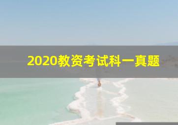 2020教资考试科一真题