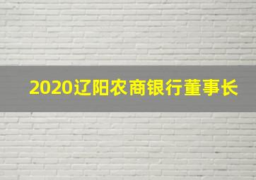 2020辽阳农商银行董事长