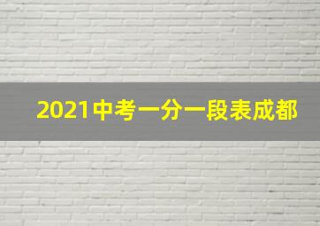 2021中考一分一段表成都