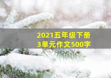 2021五年级下册3单元作文500字