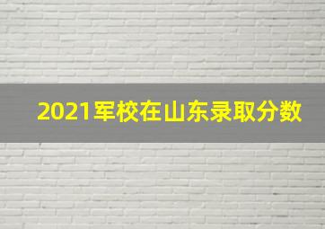 2021军校在山东录取分数