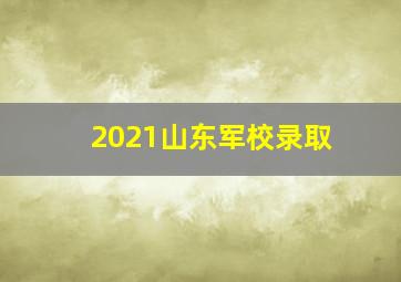 2021山东军校录取