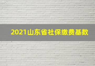 2021山东省社保缴费基数