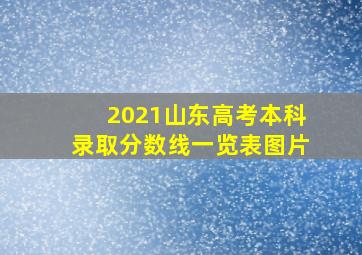 2021山东高考本科录取分数线一览表图片