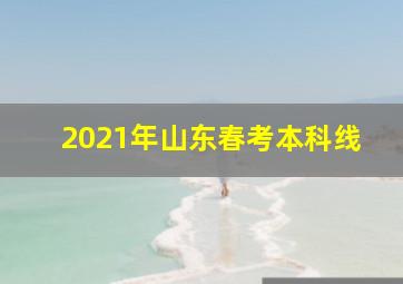 2021年山东春考本科线