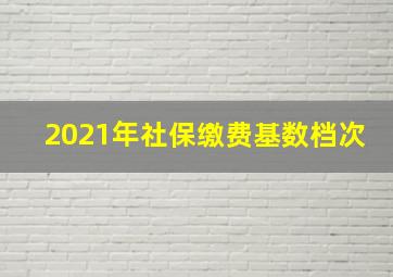 2021年社保缴费基数档次