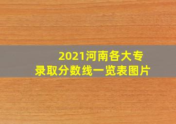 2021河南各大专录取分数线一览表图片