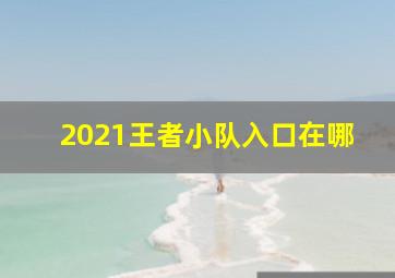 2021王者小队入口在哪