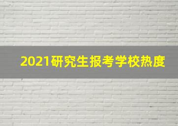 2021研究生报考学校热度