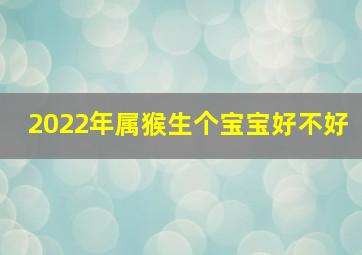 2022年属猴生个宝宝好不好