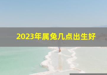 2023年属兔几点出生好