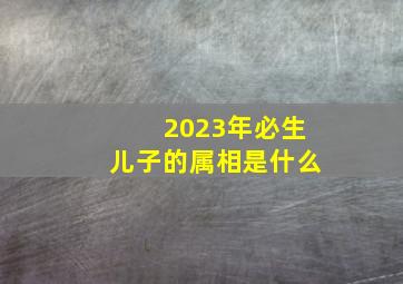 2023年必生儿子的属相是什么