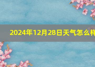 2024年12月28日天气怎么样