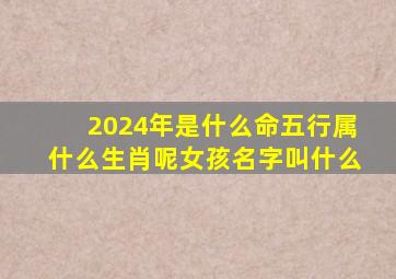 2024年是什么命五行属什么生肖呢女孩名字叫什么