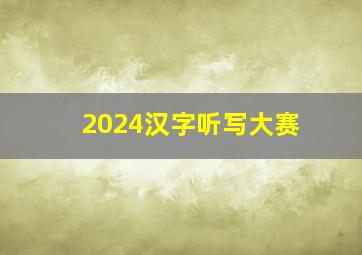 2024汉字听写大赛