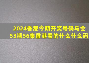 2024香港今期开奖号码马会53期56集香港看的什么什么码