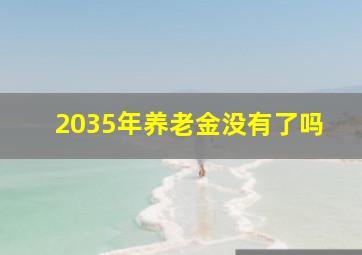 2035年养老金没有了吗