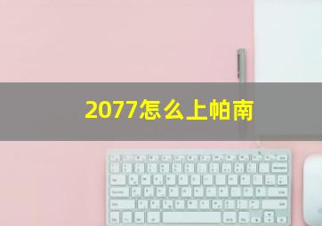 2077怎么上帕南