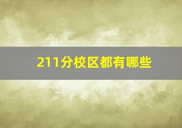 211分校区都有哪些