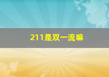 211是双一流嘛