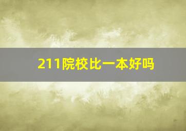 211院校比一本好吗