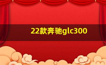 22款奔驰glc300