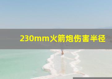 230mm火箭炮伤害半径